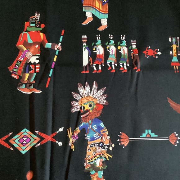 Nicole De Leon for Alexander Henry Fabric American Indian Native Design on Black - Picture 3 of 5